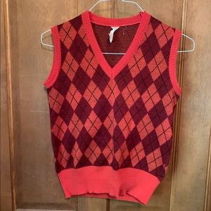 Vintage argyle plaid Sweater Vest/ Pullover